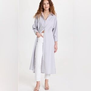 Pistola Sloane Oversized Button Down Maxi Shirt Dress NWT Size S Light Blue Mist